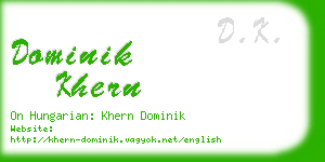 dominik khern business card